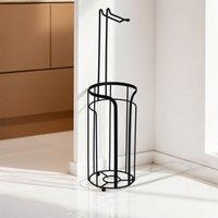 Showerdrape Dante Toilet Roll Holder & Spare Paper Holder Combination in Black