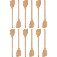 Argon Tableware Wooden Scraper Spoons - 30cm - Pack of 12 in Brown