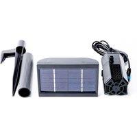 Primrose Solar Pump 150LPH Battery Backup Outdoor Feature Fountains Pulse Spray in True Black