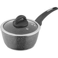 Tower Cerastone Saucepan, 18cm, Induction Safe, Non-Stick, Graphite T81217 in Black