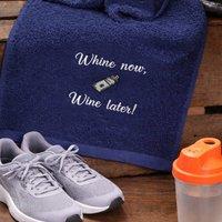 Duncan Stewart Running Sports Towel Whine Now Whine later in Navy