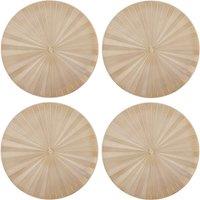 Mikasa Round Metallic Placemats, Set of 4, Gold, 38cm in Gold