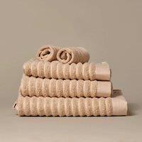 Misona Luxury Ribbed Bath Towel - 100% GOTS Cotton in Natural