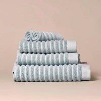 Misona Luxury Ribbed Bath Towel - 100% GOTS Cotton in Duck Egg Blue
