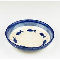 Selbrae House Ceramic Serving Bowl - Medium - Fish in Blue