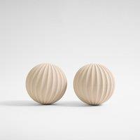 Amp Wellbeing Amp Weighted Pilates Balls 3kg Pair in Light Stone