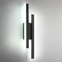 Goeco LED Wall Light, 16W Modern Wall Lamp, 6500K, for Bedroom, Stairs in Black