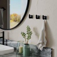 Decortie Luxa' Modern Metal Single Hanger Coat Hook in Black