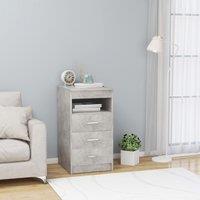 Berkfield Home Drawer Cabinet Concrete Grey 40x50x76 cm Engineered Wood | Size: 40 x 50 x 76 cm
