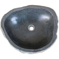 Berkfield Home Wash Basin River Stone in Grey