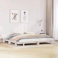 Berkfield Home Bed Frame without Mattress White 180x200 cm Super King Solid Wood Pine