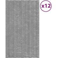 Berkfield Home Roof Panels 12 pcs Galvanised Steel Silver 80x45 cm