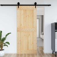 Berkfield Home Door NARVIK 95x210 cm Solid Wood Pine in Brown