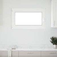 Berkfield Home Basement Window RISOR 100x50 cm Tilt&Turn DIN Left White