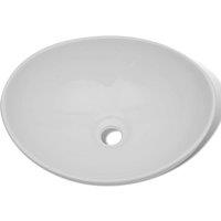 Berkfield Home Ceramic Basin 40x33 cm Oval White