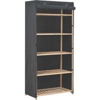 Berkfield Home Wardrobe Grey 79x40x170 cm Fabric | Size: 79 x 40 x 170 cm