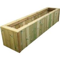 Churnet Valley Garden Furniture Ltd T&G Wooden Planter Trough - L40 X W150 X H40 cm - Assembled in Light Brown