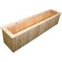 Churnet Valley Garden Furniture Ltd Untreated Wooden Planter Trough Pressure Treated - L40 X W150 X H40 cm in Light Brown
