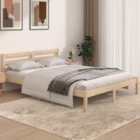 Berkfield Home Day Bed Solid Wood Pine 140x190 cm in Brown