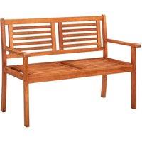Berkfield Home 2-Seater Garden Bench 120 cm Solid Eucalyptus Wood in Brown