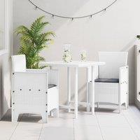 Berkfield Home Garden Chair Set of 2 White, Anthracite Polypropylene, Polyester in White