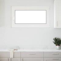 Berkfield Home Basement Window RISOR 110x50 cm Tilt&Turn DIN Right White