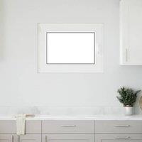 Berkfield Home Basement Window RISOR 80x70 cm Tilt&Turn DIN Left White