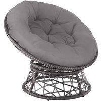 tectake Garden Chair Gargano in Grey | Size: 4 Person