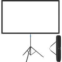 tectake Portable Projector Screen Cinema177 X 100 Cm in White | Size: 177 X 100 Cm