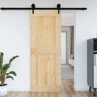 Berkfield Home Door NARVIK 85x210 cm Solid Wood Pine in Brown
