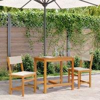 Berkfield Home 3 Piece Balcony Set with Cushions Solid Wood Acacia in Brown