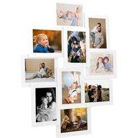 Berkfield Home Collage Photo Frame for 10x(10x15 cm) Picture White MDF | Size: 10x15 cm