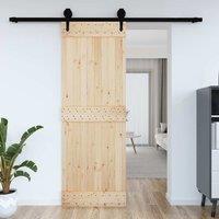 Berkfield Home Door NARVIK 80x210 cm Solid Wood Pine in Brown