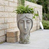Garden Greatness Modern Lady Head in Hands Planter