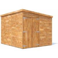 Dunster House Wooden Shed 2.4 x 3m (8' x 10') 15mm Pen - Overlord Modular in Brown