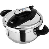 Tower T920002 Pressure Cooker, Twist/Turn Lid, Stainless Steel, 4 Litre, 22 cm in Silver
