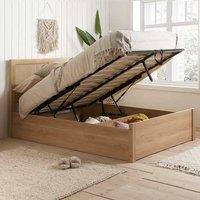 Birlea Rattan Ottoman Bed Frame Croxley Oak Storage in Natural | Size: Double