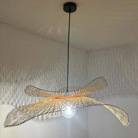 CGC Lighting 'Tulul' Duo 80cm & 56cm Natural Bamboo Wave Easy Fit Lampshade