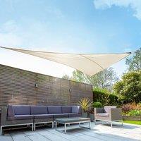 Primrose 6m Right Angle Triangle Waterproof Charcoal Garden Patio Sun Shade Sail Canopy 98% UV Block with Free Fixing Kit in Ivory