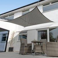 Primrose 6m x 5m Rectangle Waterproof Charcoal Garden Patio Sun Shade Sail Canopy 98% UV Block with Free Fixing Kit