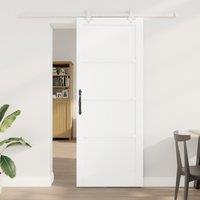 Berkfield Home Sliding Door with Hardware Set White 83x211 cm Solid Wood Pine