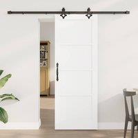 Berkfield Home Sliding Door with Hardware Set 'ORKDAL'White Solid Wood Pine