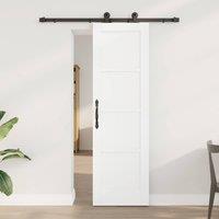 Berkfield Home Sliding Door with Hardware Set "ORKDAL" White Solid Wood Pine