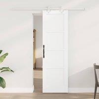 Berkfield Home Sliding Door with Hardware Set White 61x198.5 cm Solid Wood Pine