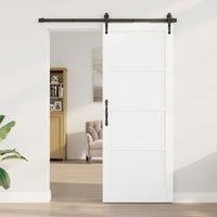 Berkfield Home Interior Door "ORKDAL" White 83x211x4 cm Solid Wood Pine | Size: 83 x 211 x 4 cm