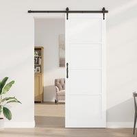 Berkfield Home Interior Door "ORKDAL" White 83x232x4 cm Solid Wood Pine | Size: 83 x 232 x 4 cm