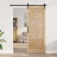 Berkfield Home Interior Door "ORKDAL" 93x211x4 cm Solid Wood Pine in Beige | Size: 93 x 211 x 4 cm