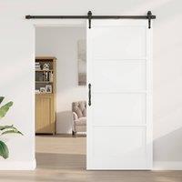 Berkfield Home Interior Door "ORKDAL" White 93x211x4 cm Solid Wood Pine | Size: 93 x 211 x 4 cm