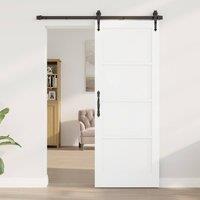 Berkfield Home Interior Door 'ORKDAL'White 78x202x4 cm Solid Wood Pine in White | Size: 78 x 202 x 4 cm