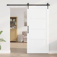 Berkfield Home Interior Door ORKDAL White 93x202x4 cm Solid Wood Pine | Size: 93 x 202 x 4 cm